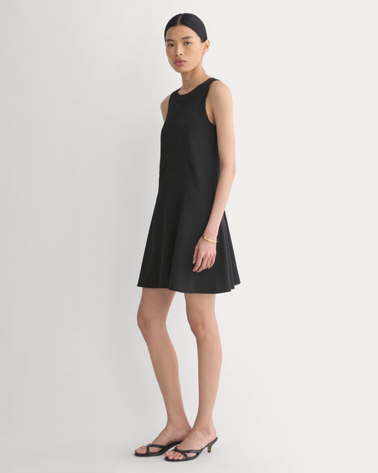 womens-drop-waist-mini-dress-black | primary