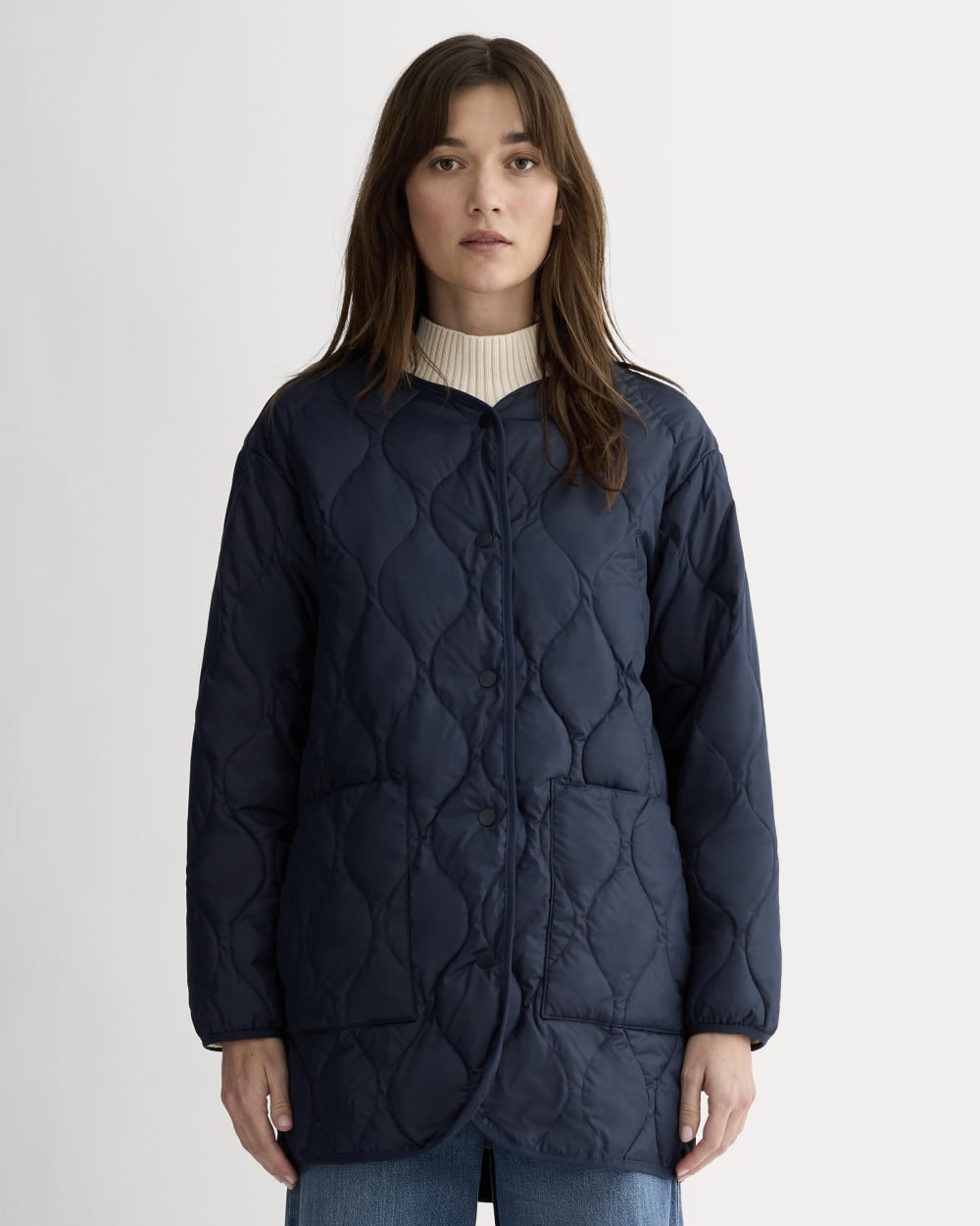 womens-renew-mid-length-liner-navy | primary