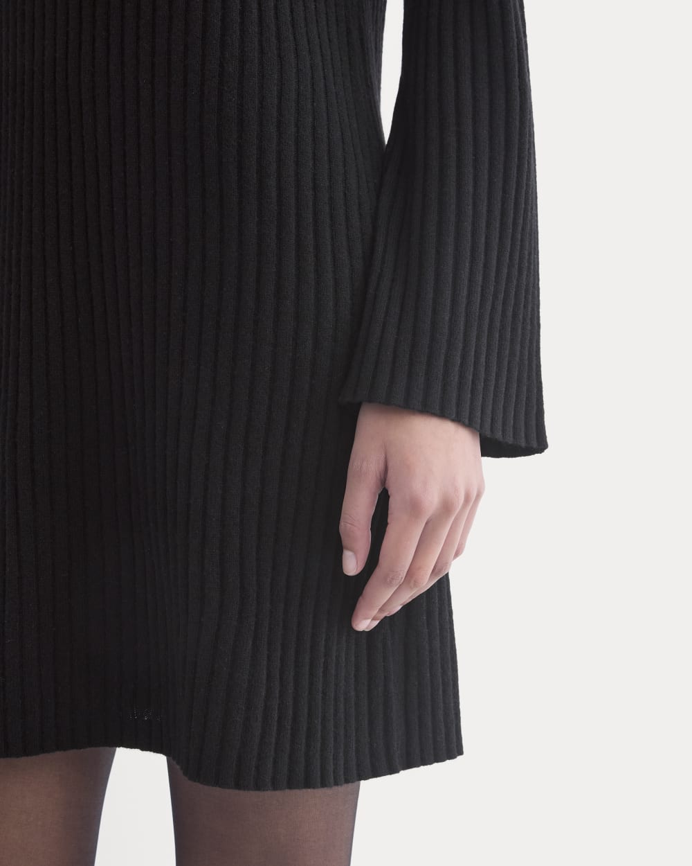 Everlane Cashmere Long-Sleeve Mini Dress In Black, Size XS Everlane Cashmere Long-Sleeve Mini Dress In Black, Size XS
