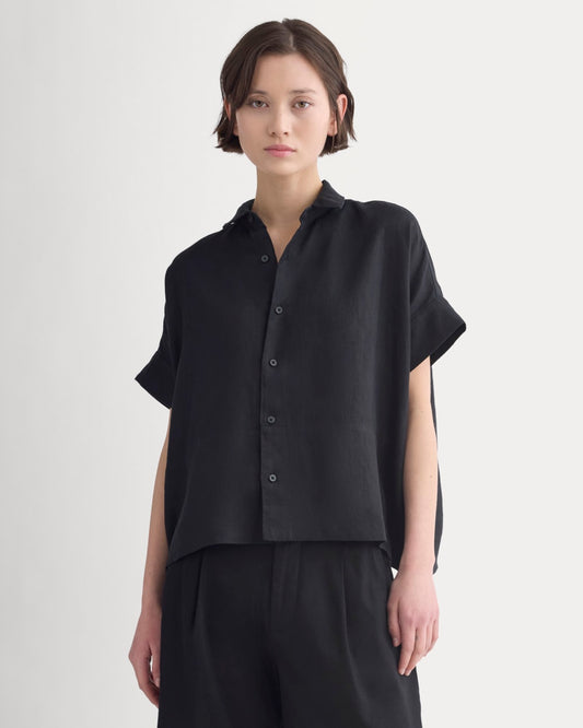 womens-the-boxy-shirt-in-linen-black | primary