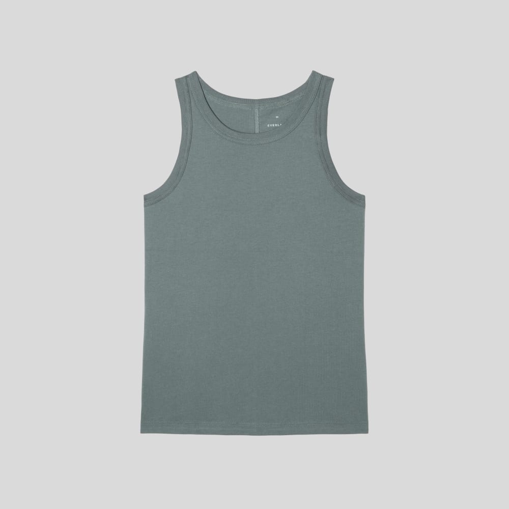 womens-organic-cotton-cutaway-tank-green-balsam | alt