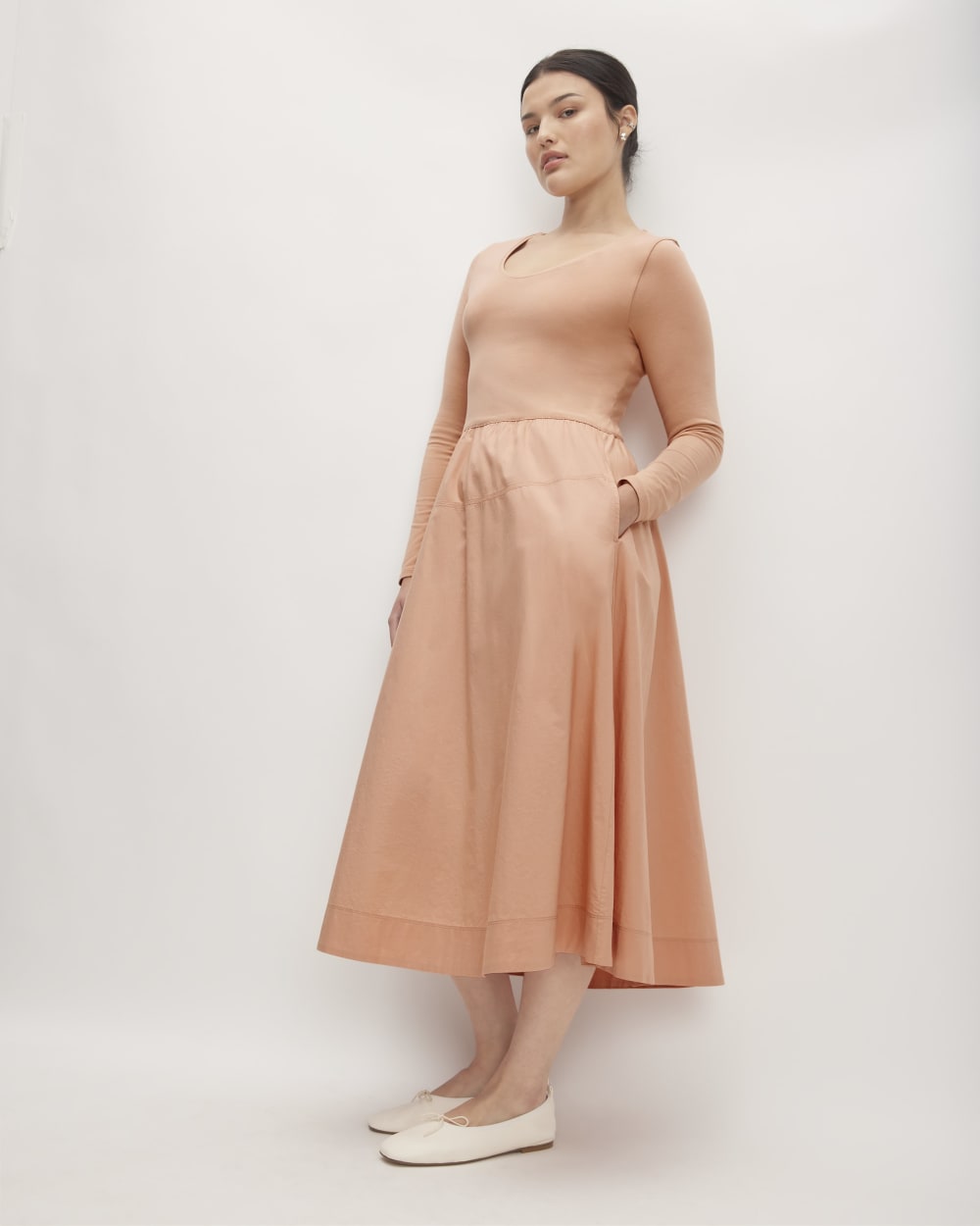 The Long-Sleeve Riviera Dress | Blush Pink Everlane The Long-Sleeve Riviera Dress | Blush Pink Everlane