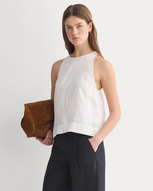 womens-linen-high-neck-tank-bone-2 | primary