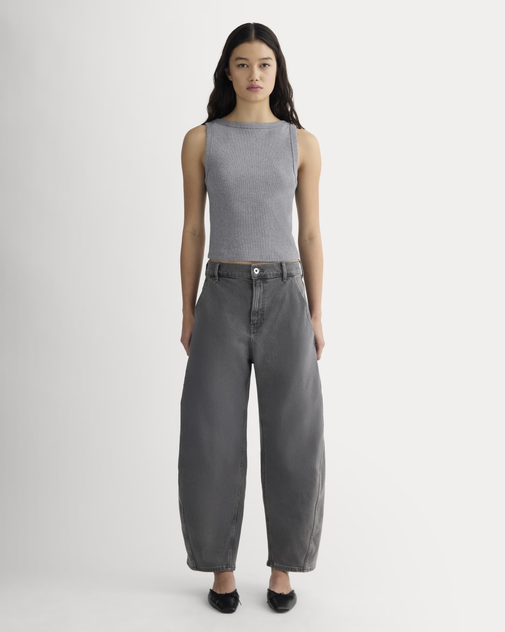 The Selfie Boatneck Tank | Mid Heather Grey – Everlane