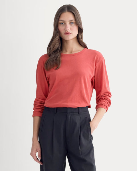 The Air Long-Sleeve Tee | Vintage Red – Everlane