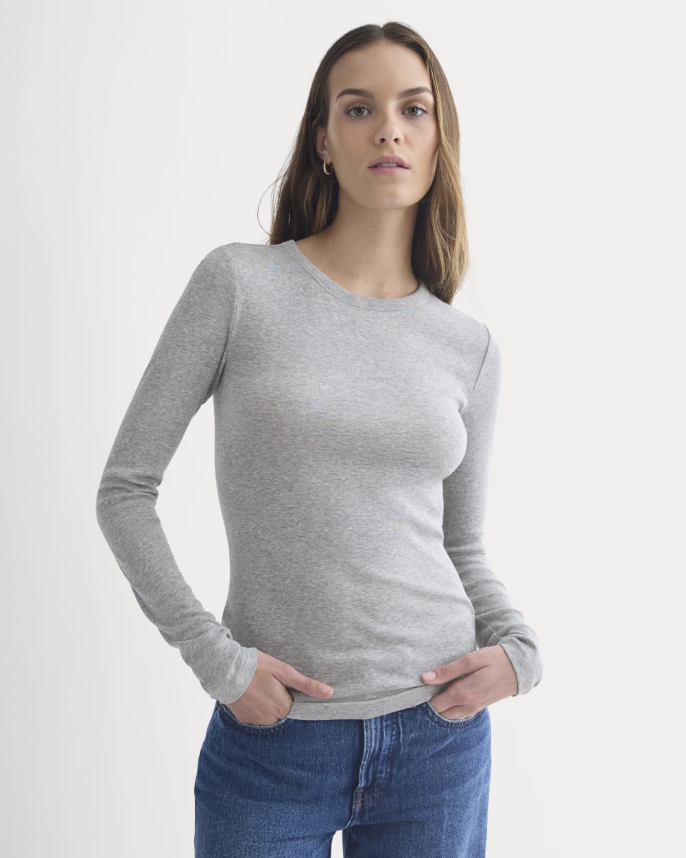 womens-everlight-long-sleeve-crew-heathered-grey | primary