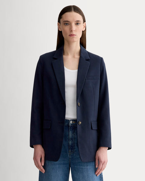 The Oversized Blazer in Buttersmooth | Navy – Everlane