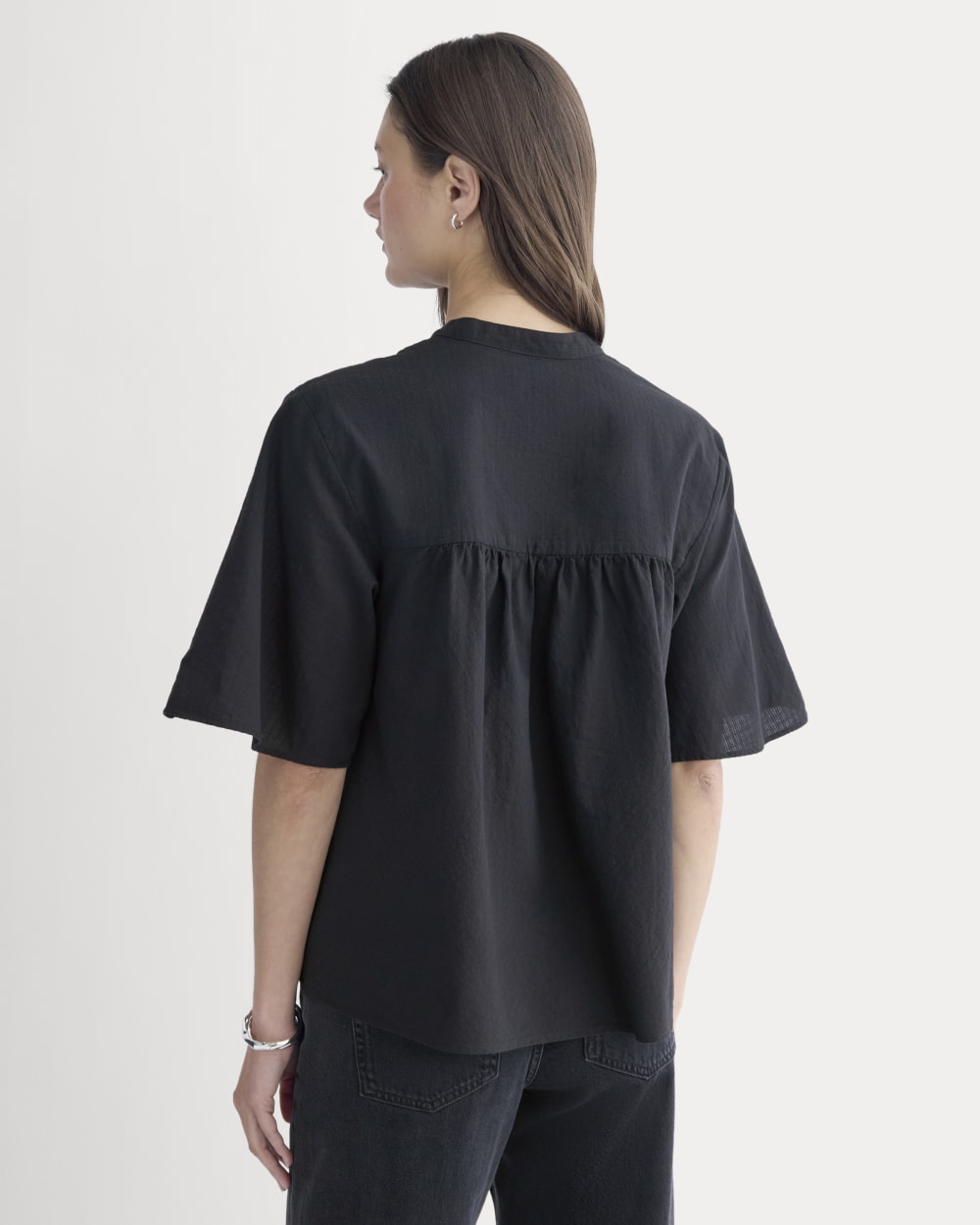 The Gauze Tie-Front Shirt | Black – Everlane