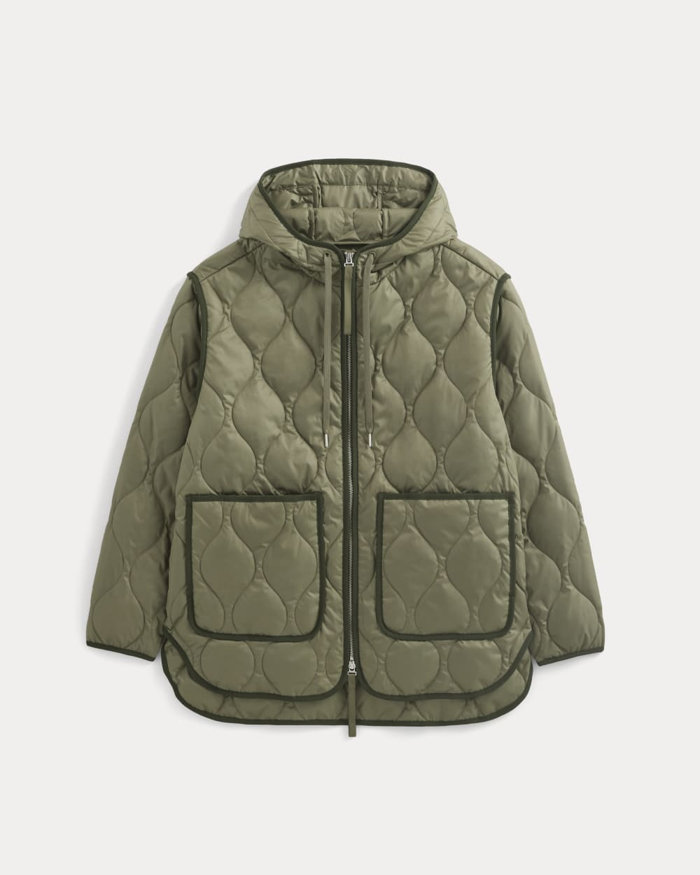 ReNew Quilted Hooded Liner | Lichen Green – Everlane