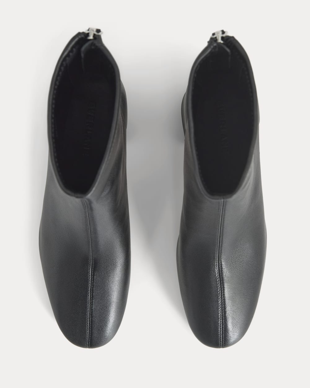 ladies black leather dress boots Everlane Leather Curved-Heel Boot In Black, Size 7