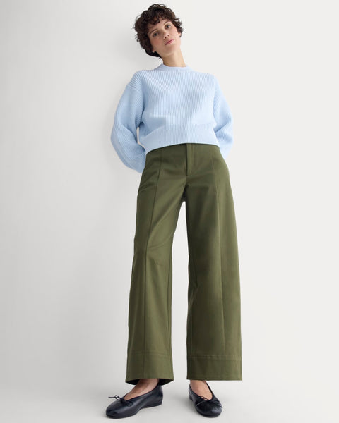 新製品情報も満載 ENFOLD STRAIGHT BALLOON-PANTS ダークグリーン