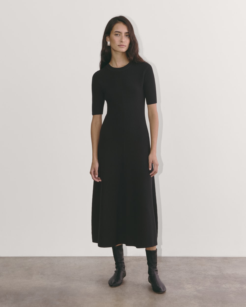 The Ribbed Sweater Dress | Black Everlane The Ribbed Sweater Dress | Black Everlane