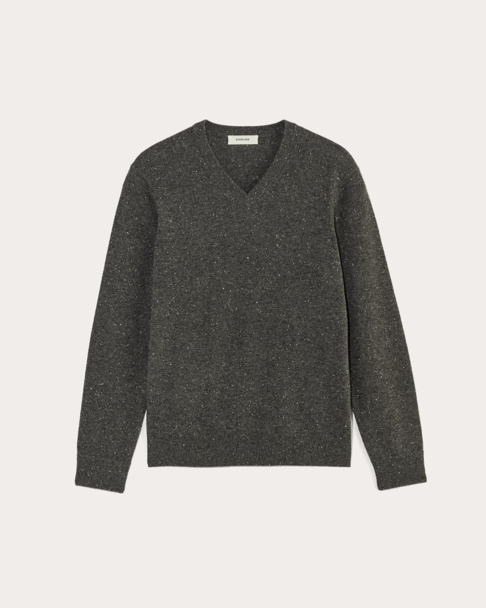 The Cashmere V-Neck Sweater Grey Donegal – Everlane