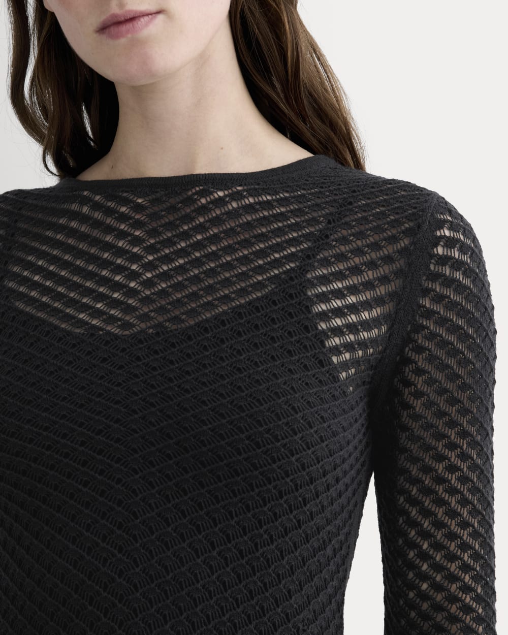 womens-lace-knit-mini-dress-black