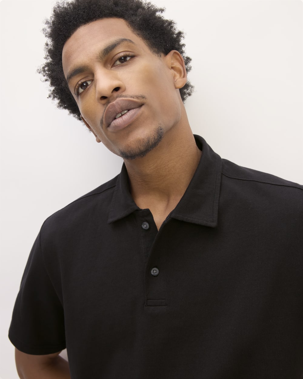 The Premium Weight Short-Sleeve Polo | Black – Everlane