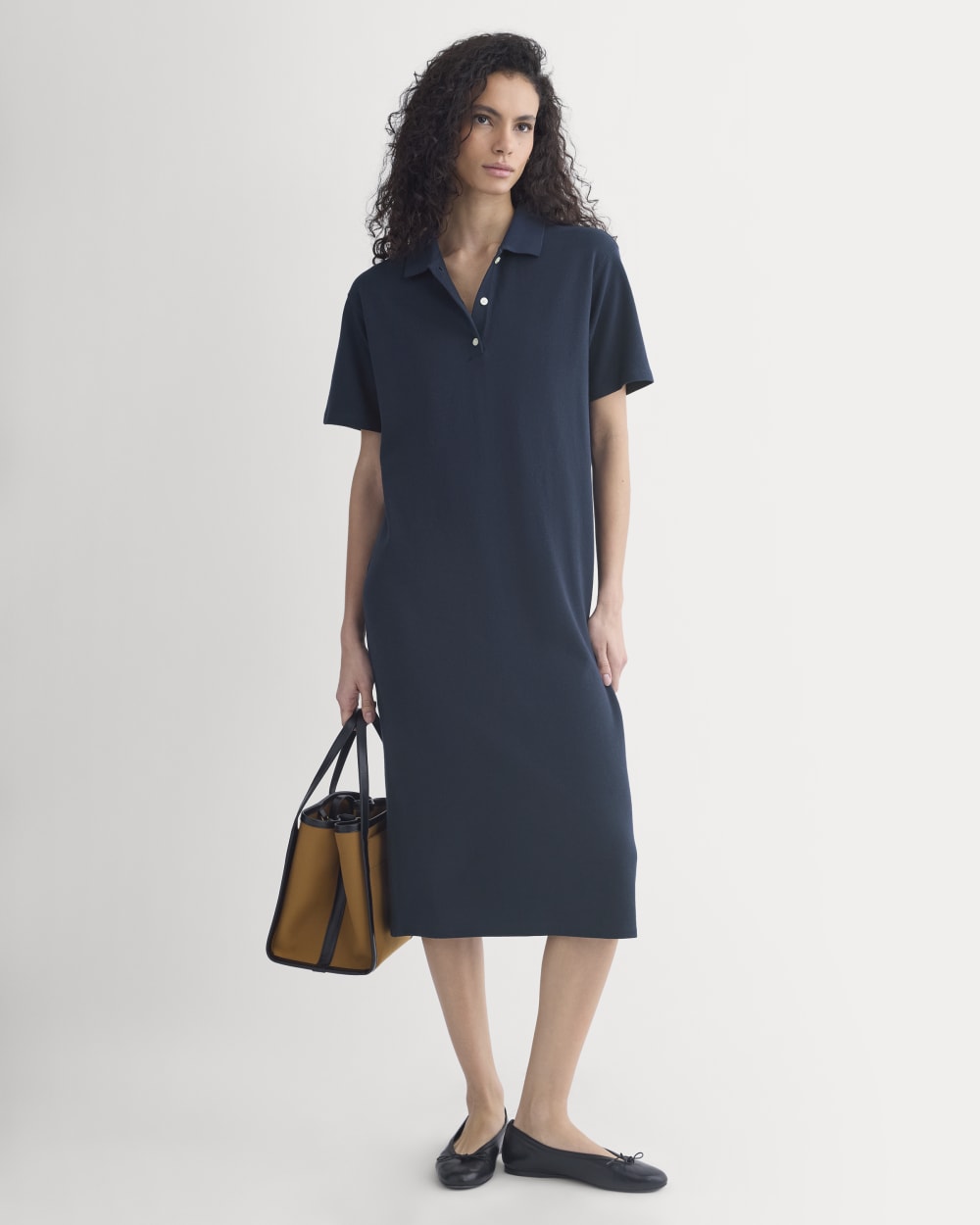 womens-pique-polo-short-sleeve-dress-navy | primary