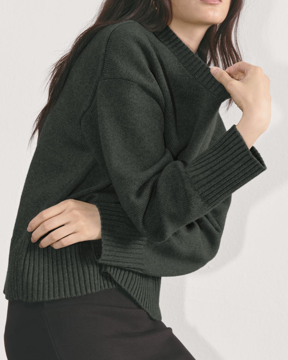 The Boxy Sweater in Everyday Cotton | Merlot / Canvas