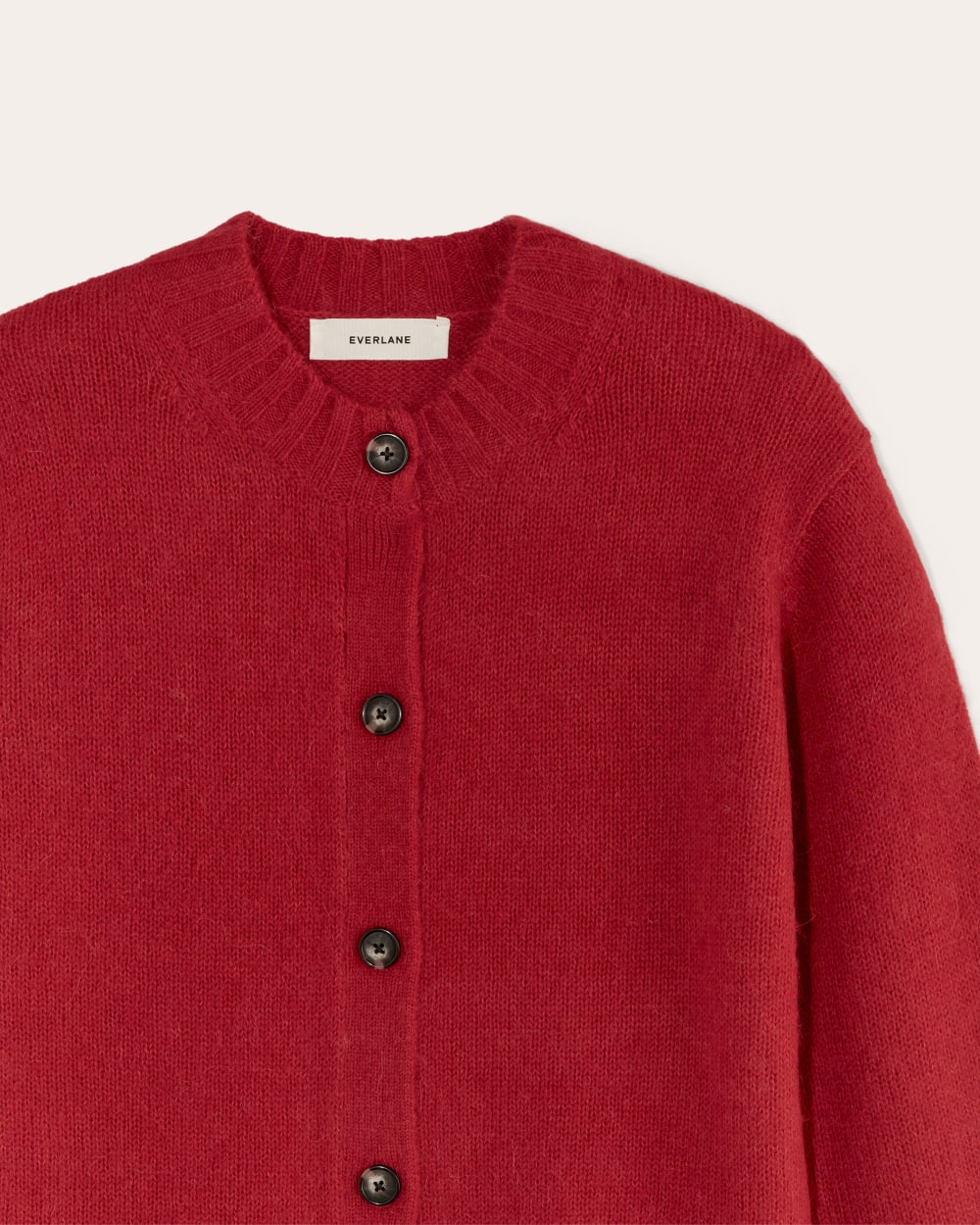 トップス SATUR / Alpaca Crew Neck Knit Cardigan The Crew Cardigan in Alpaca | Berry Red – Everlane