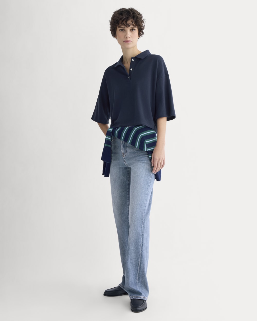 womens-pique-boxy-polo-navy