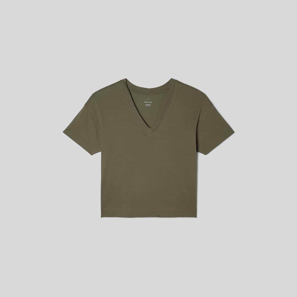 womens-organic-ctn-boxy-v-tee-kalamata | alt
