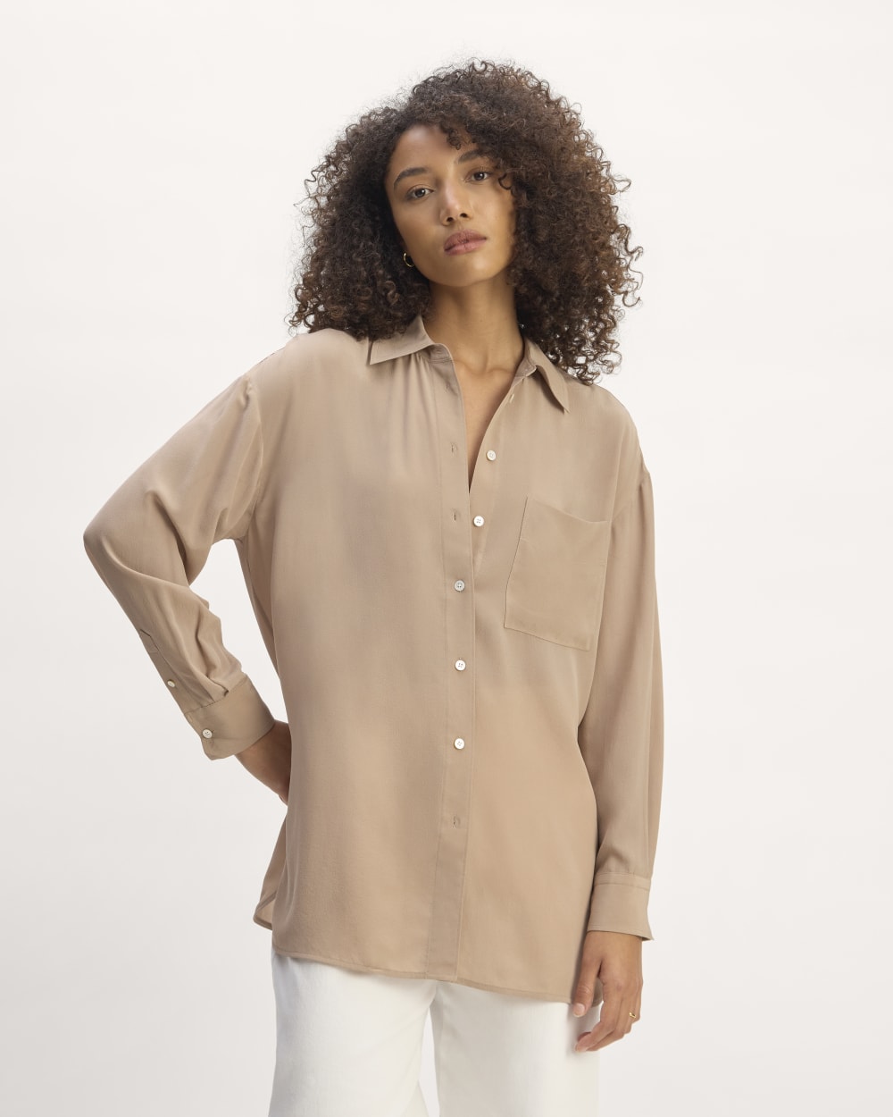 The Boyfriend Shirt in Washable Silk