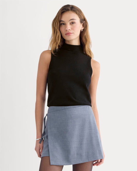womens-cashmere-funnel-neck-tank-black | primary