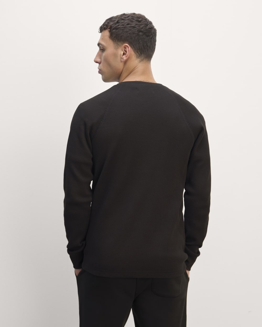 The Waffle Long-Sleeve Henley | Black – Everlane