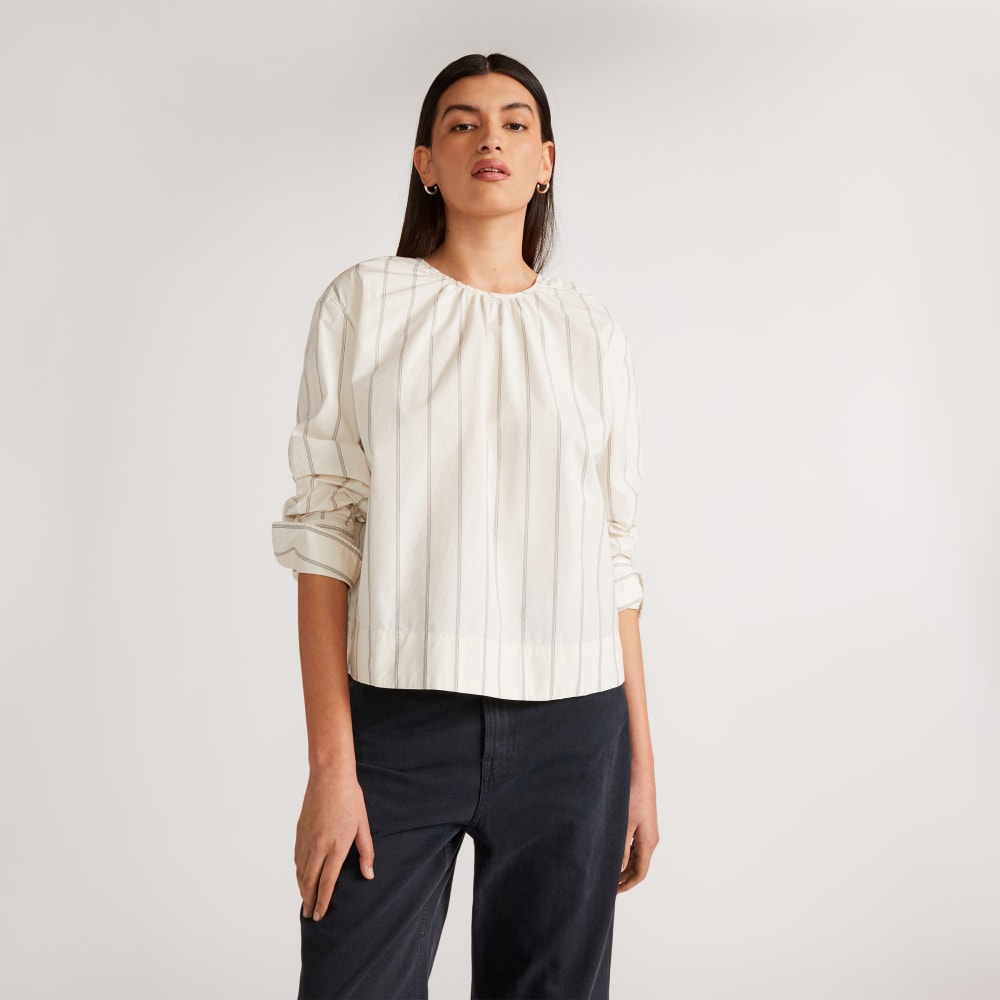 The Poplin Breeze Shirt | Black / Canvas Tan - XXS