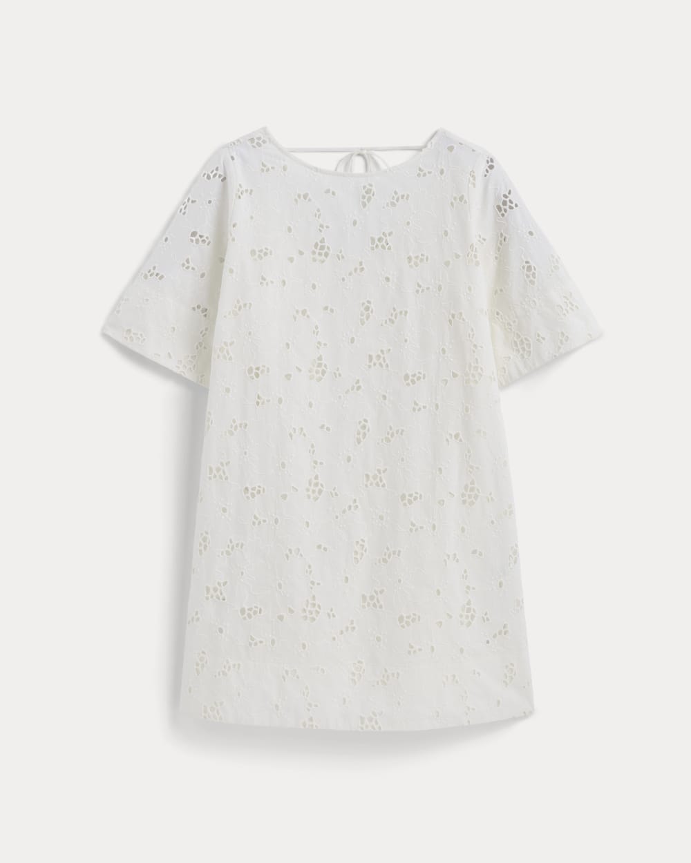 womens-eyelet-mini-shift-dress-bone | alt