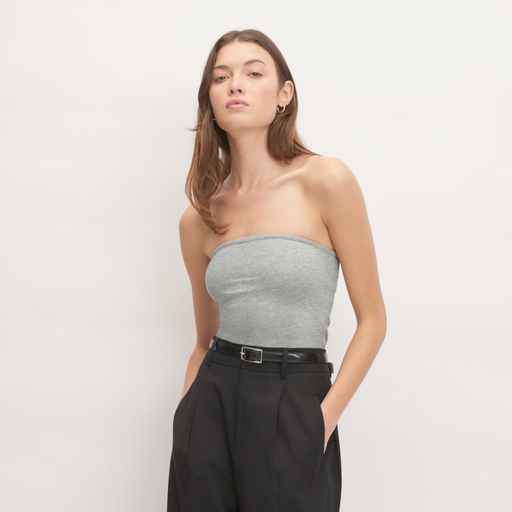 womens-tube-top-heathered-grey | primary