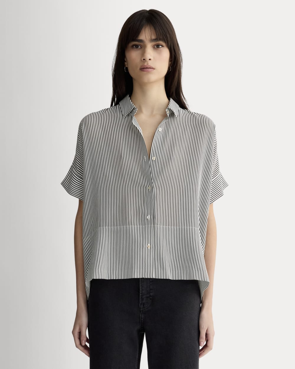 womens-clean-silk-ss-square-shirt-black-micro-stripe | primary