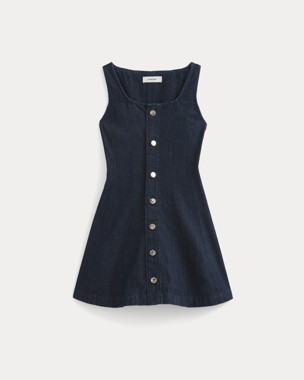 womens-denim-button-front-mini-dress-tungsten-rinse | primary