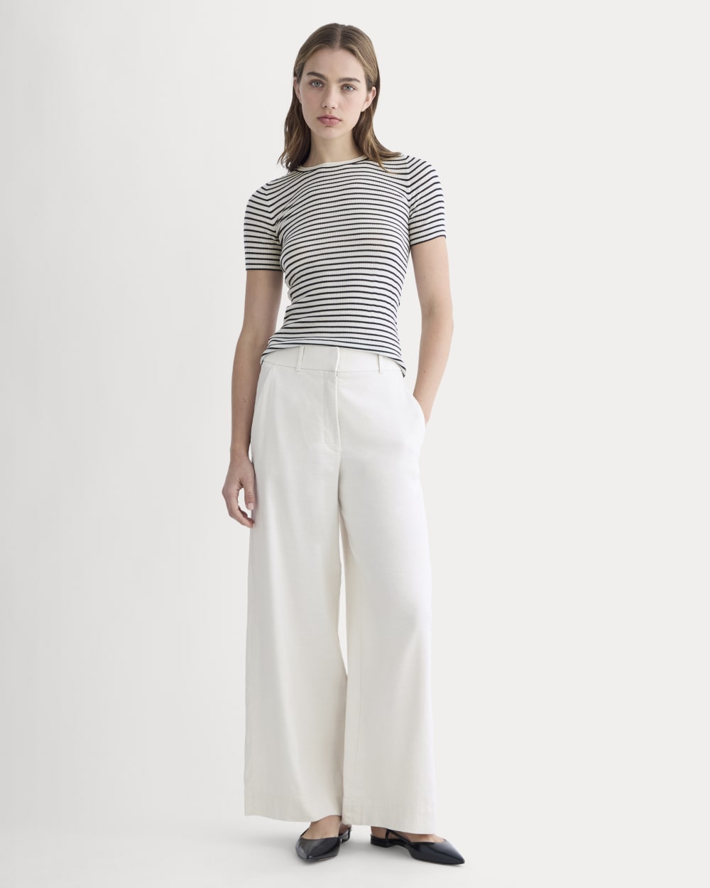 The Wide-Leg Pant in Stretch Linen