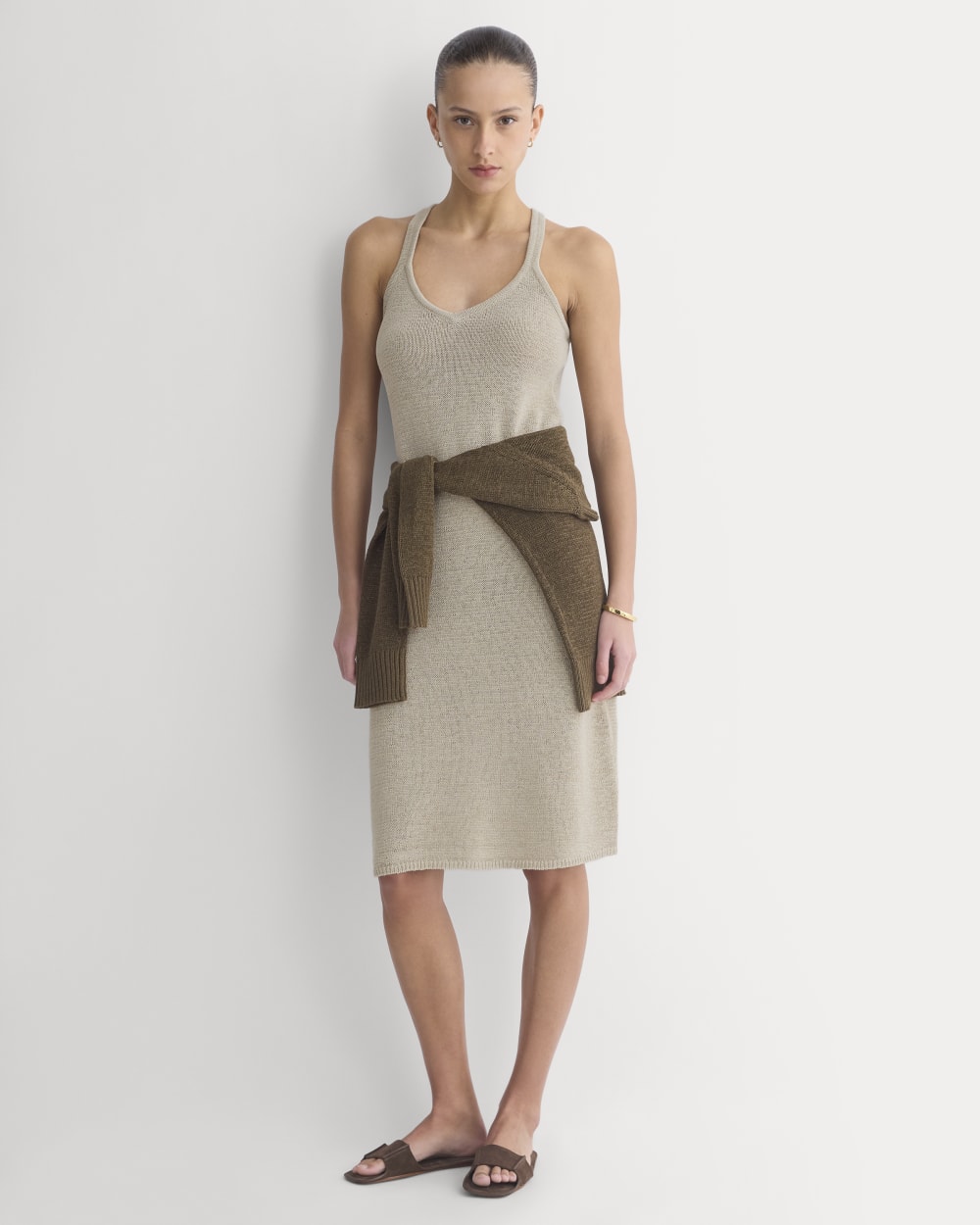 womens-sweater-racerback-midi-dress-peyote | primary
