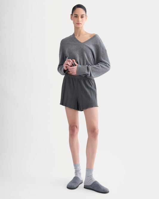 womens-lounge-rib-short-heathered-soot | primary