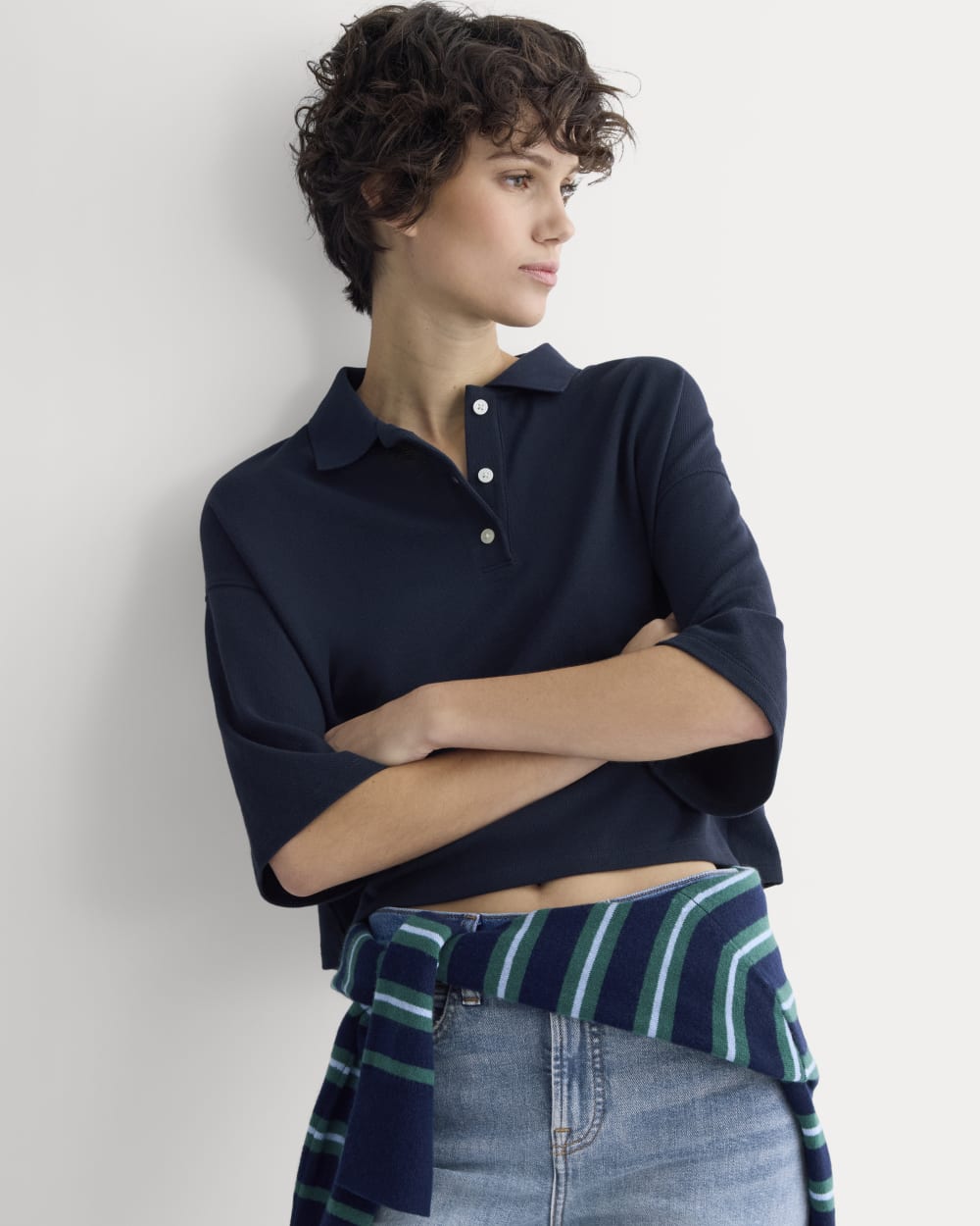 womens-pique-boxy-polo-navy