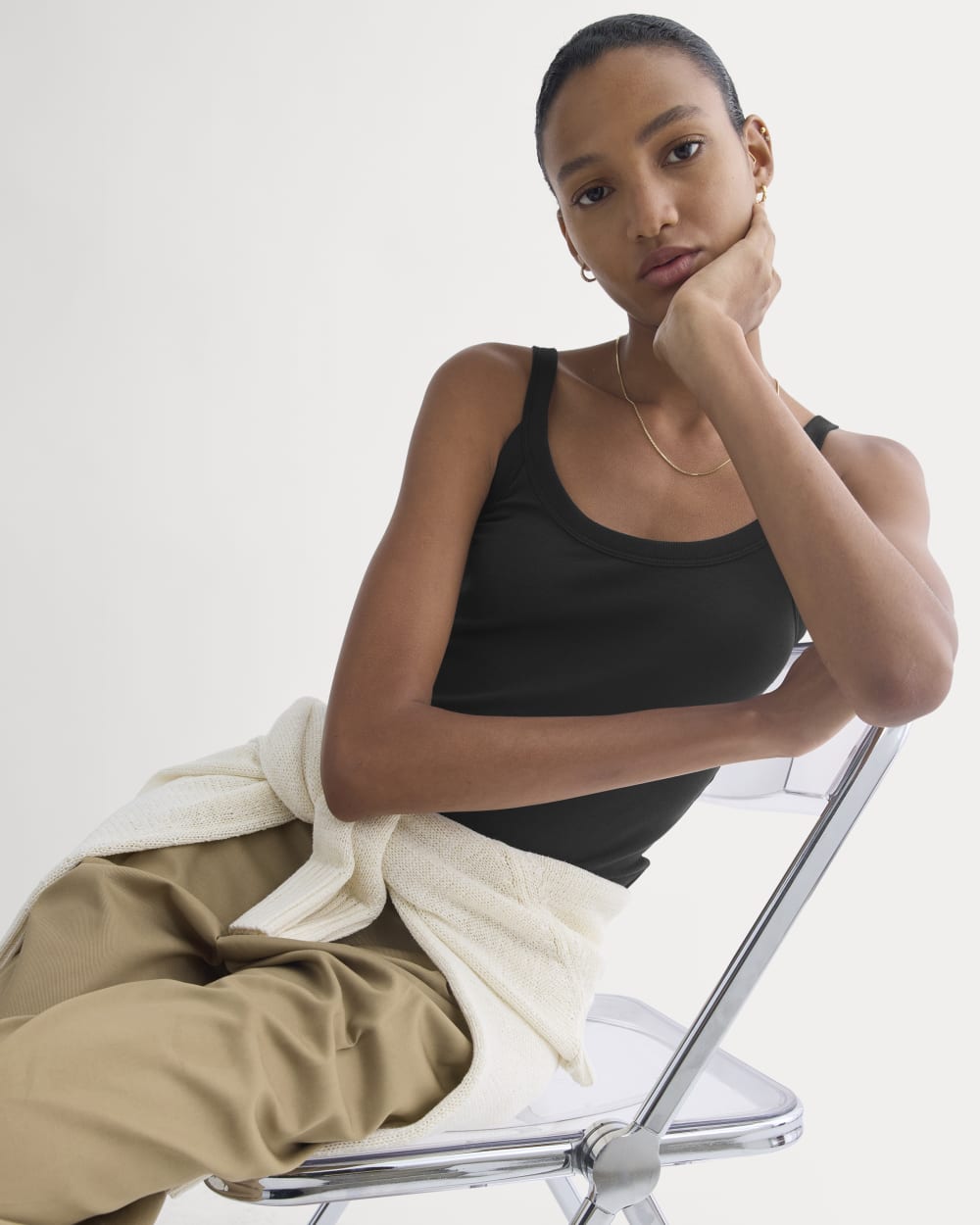 RetroSoft U-Neck Tank | Black – Everlane