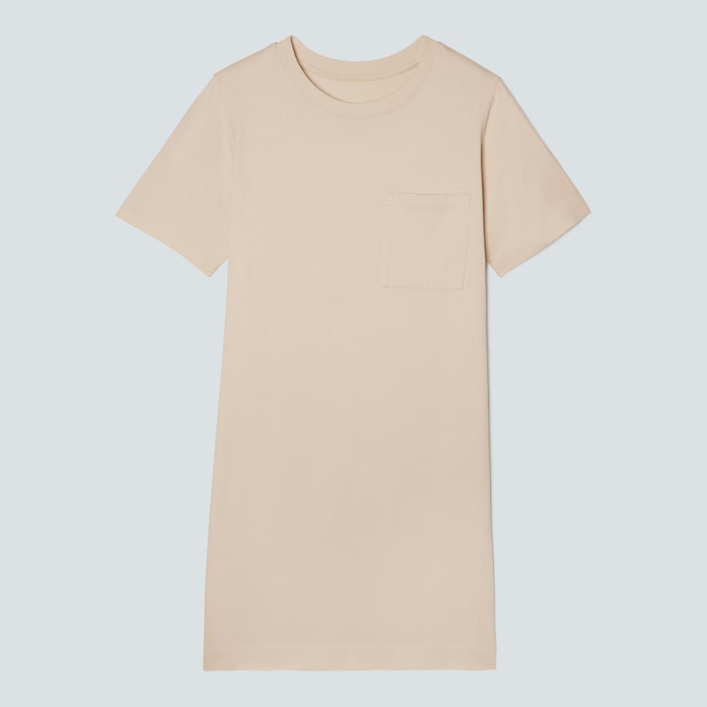 The Organic Cotton Weekend Tee Dress | Brazilian Sand - XXS