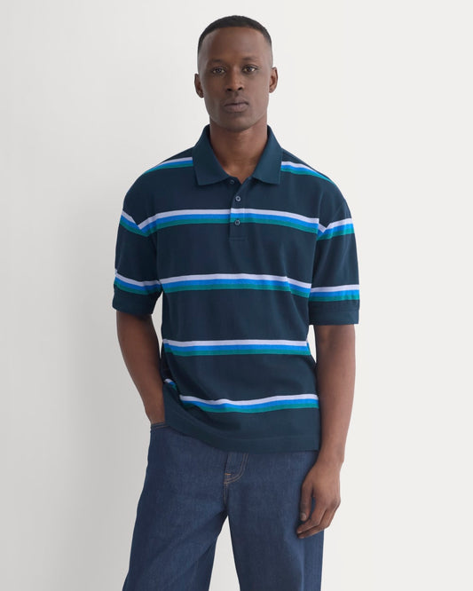 mens-classic-pique-polo-sapphire-aleutian-imperial-everglade-stripe | primary