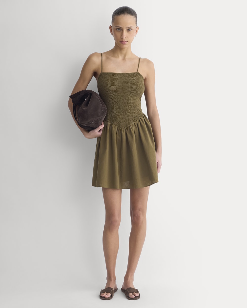 womens-gauze-smocked-mini-dress-beech | primary
