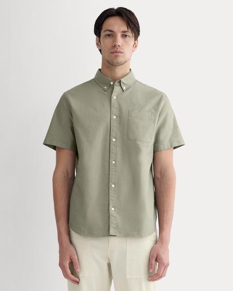 The Organic Short Sleeve Oxford Shirt | Sage Green Everlane The Organic Short Sleeve Oxford Shirt | Sage Green Everlane
