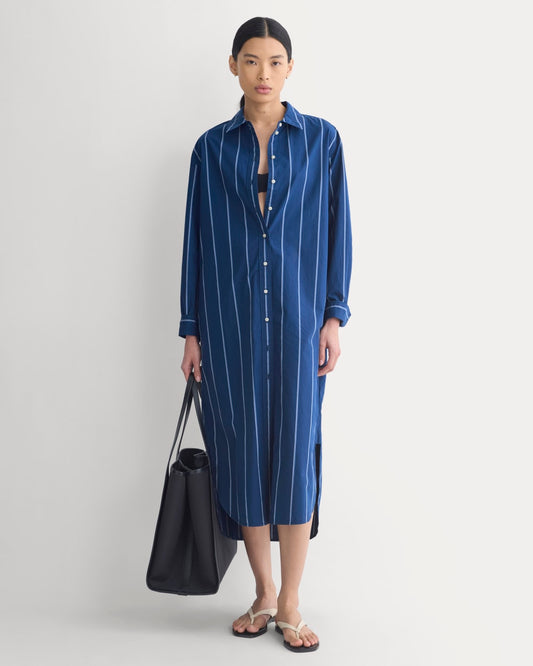 womens-midi-shirtdress-ultrasoft-cotton-estate-blue-open-air-white | primary