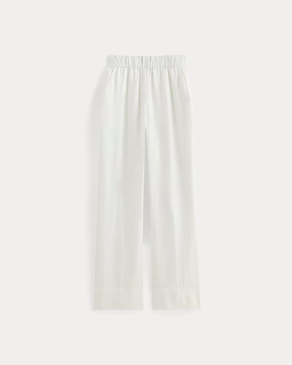 White Cotton Easy Pant main image 0