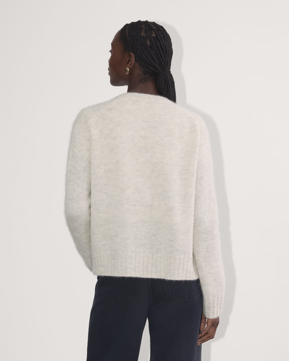 トップス YOKE ALPACA WOOL RIB CREW NECK CARDIGAN YOKE | 7G ALPACA WOOL RIB CREW NECK CARDIGAN(NAVY) | 7G