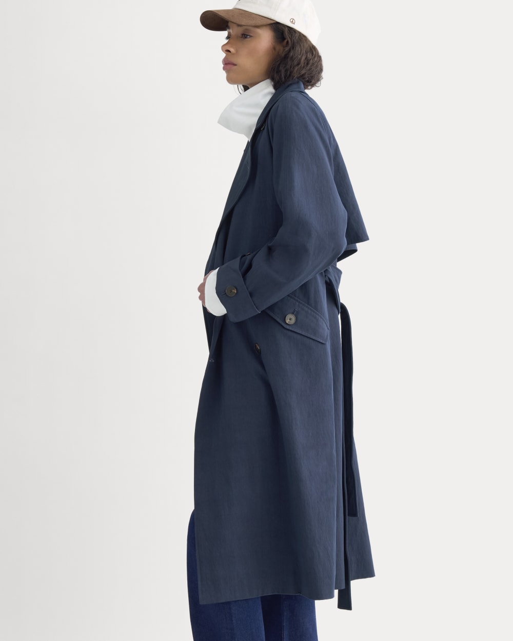 Drapey Twill Trench | Navy – Everlane