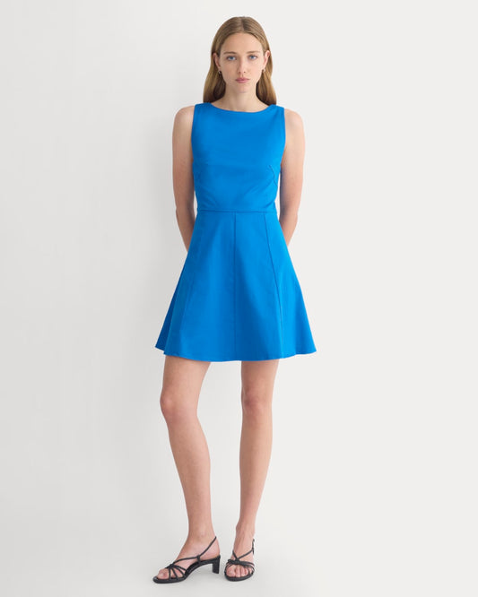 womens-seamed-open-back-mini-dress-imperial-blue | primary