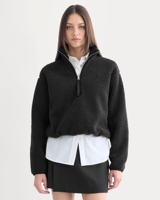womens-reversible-teddy-zip-pullover-black | primary