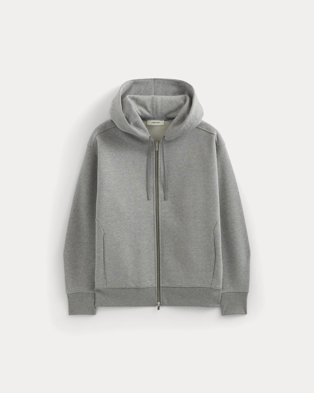 Luxe Fleece Full-Zip Hoodie | Vintage Heather Grey – Everlane