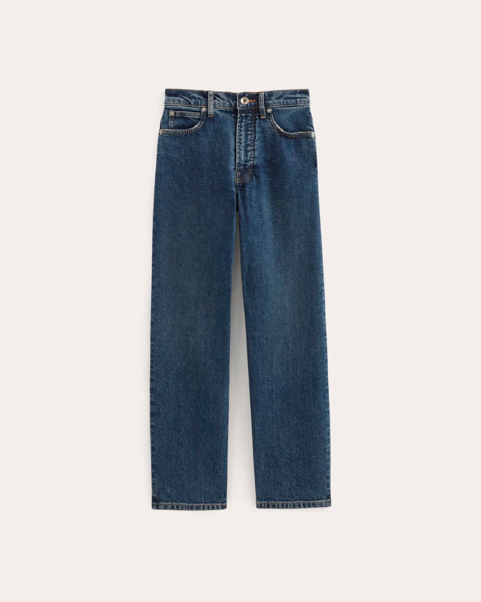 High-Waisted Straight Jeans