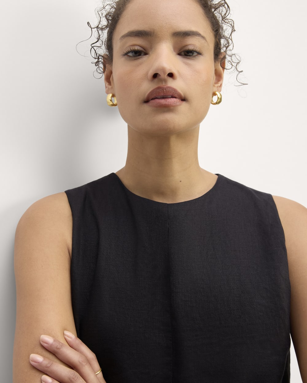 The Linen Belted Midi Dress | Black Everlane The Linen Belted Midi Dress | Black Everlane